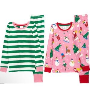 NWT Mini Boden Twin Pack Snug Pajamas size 11Y